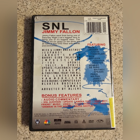 SNL Best of Jimmy Fallon DVD - Region 1 - Picture 2 of 6